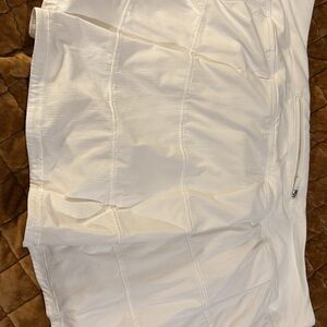 Lululemon Athletica White Pace Rival Mid Rise Skirt